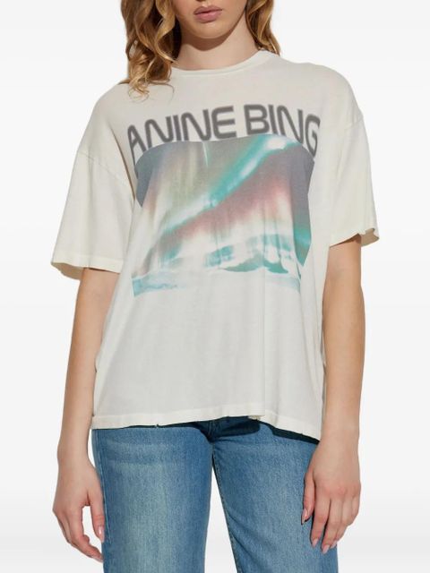 ANINE BING graphic-print T-shirt - Neutrals
