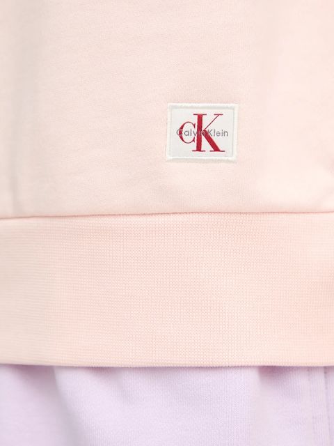 Calvin Klein Jeans bluza bawełniana damska kolor beżowy gładka LV047B238G