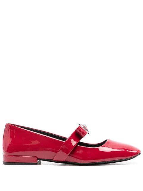 Versace Gianni Ribbon ballerina shoes - Red - zdjęcie produktu nr 1