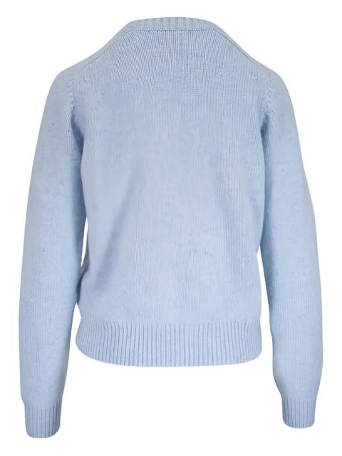 KHAITE Nera ribbed crew-neck top - Blue