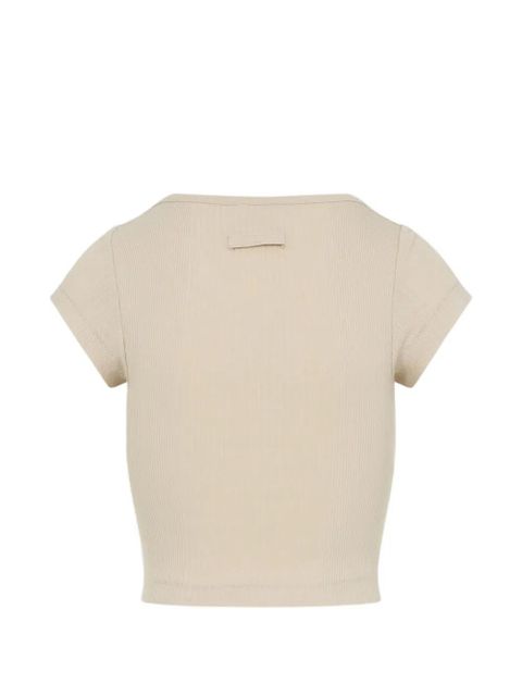 Jean Paul Gaultier ribbed short-sleeved T-shirt - Neutrals - zdjęcie produktu nr 2