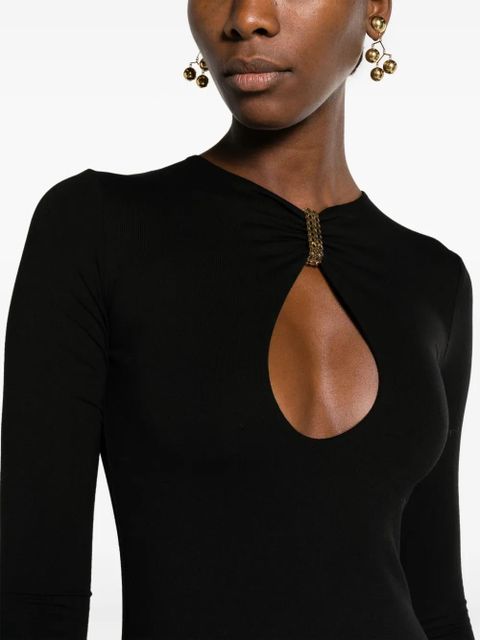 MANURÍ Mary Jean chain-link maxi dress - Black