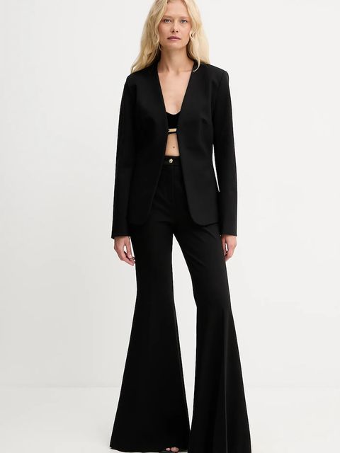 Marciano by Guess marynarka GWEN kolor czarny jednorzędowa gładka 5YGN18 7160A