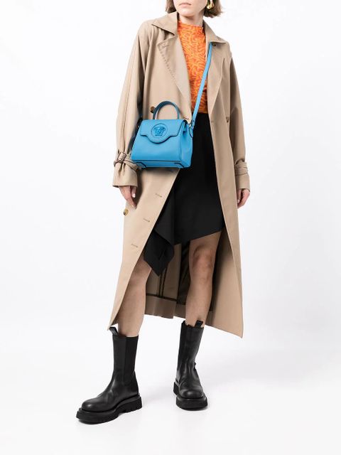 Versace small La Medusa leather tote - Blue - zdjęcie produktu nr 2