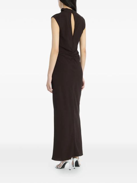 ROTATE BIRGER CHRISTENSEN gathered maxi dress - Brown