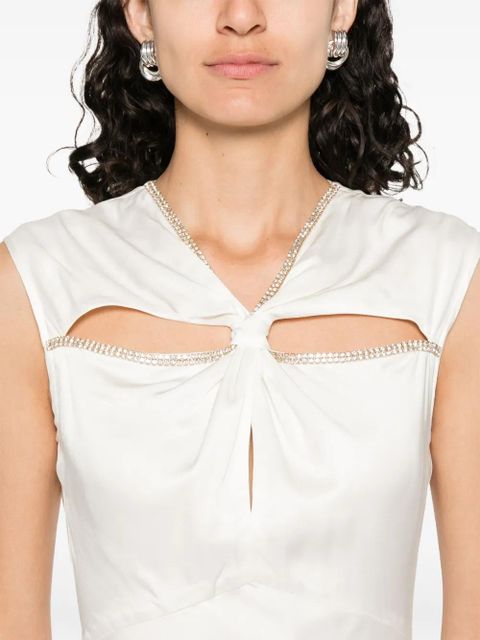 SANDRO long crystal-embellished dress - White - zdjęcie produktu nr 2