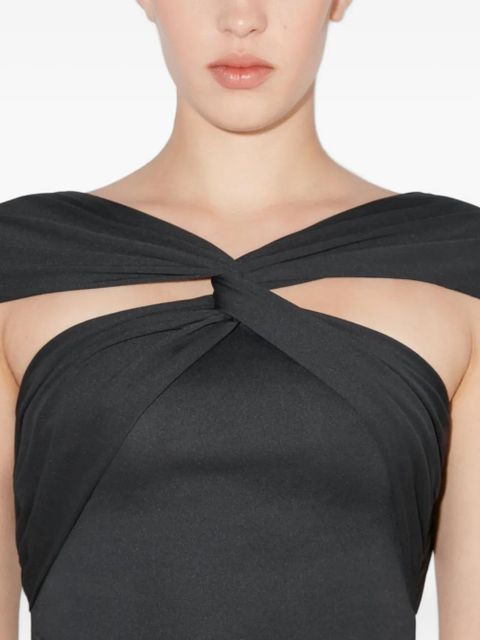 MISBHV knot-detail open-back top - Black
