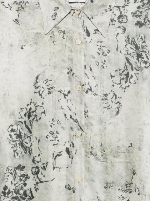 Alysi floral-print shirt - White