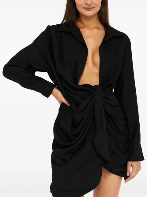 Jacquemus draped asymmetric mini dress - Black - zdjęcie produktu nr 1