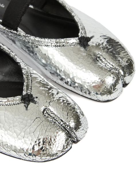 Maison Margiela Tabi leather slip-on mules - Silver