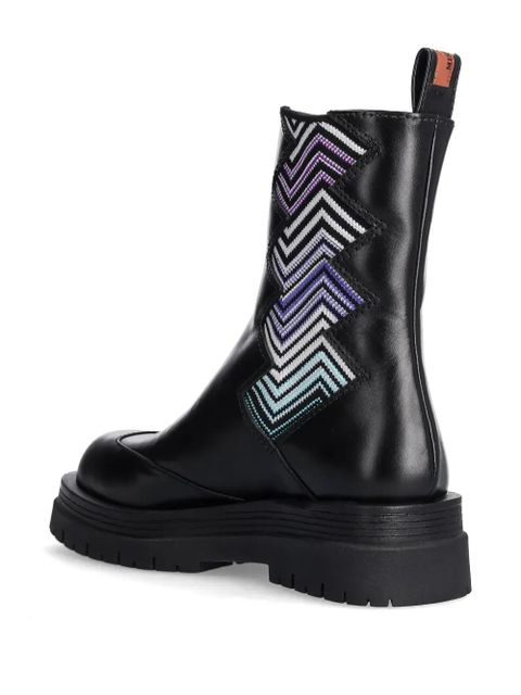 Missoni zigzag-detail Chelsea boots - Black