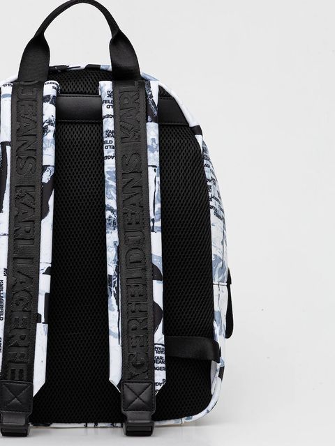 Karl Lagerfeld Jeans plecak kolor biały duży wzorzysty A4M30223