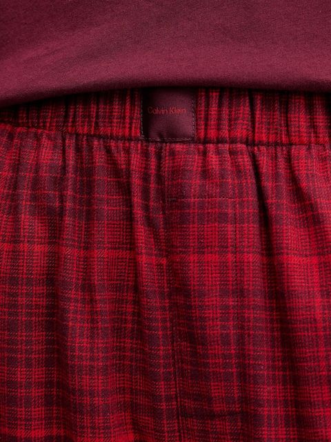 Calvin Klein Underwear piżama bawełniana damska kolor bordowy bawełniana LV00QS7579