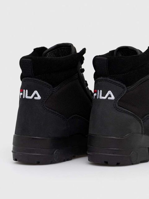 Fila workery GRUNGE damskie kolor czarny na platformie