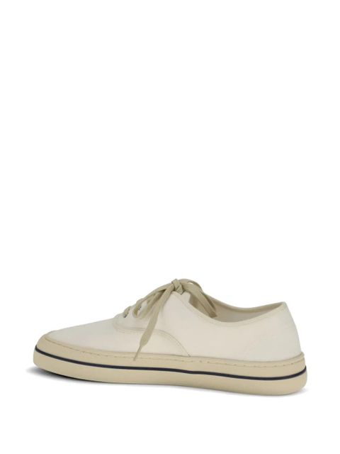 Loro Piana Nantucket Walk lace-up canvas sneakers - Neutrals