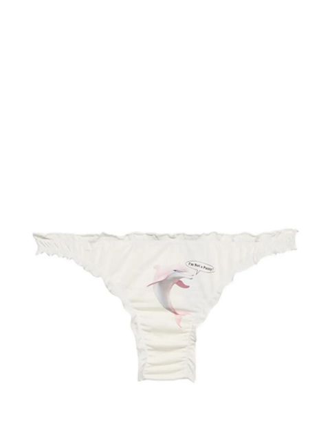 Blumarine dolphin-print briefs - White - zdjęcie produktu nr 1