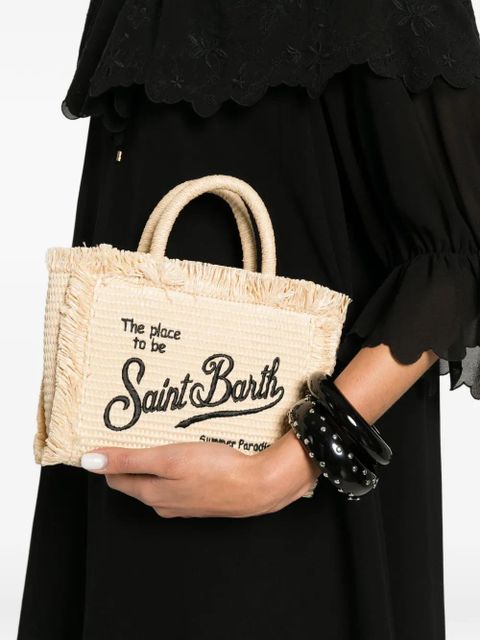 MC2 Saint Barth frayed-detail mini bag - Neutrals - zdjęcie produktu nr 2