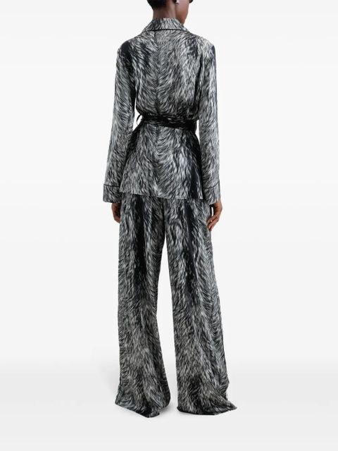 Dolce & Gabbana fur-print blouse - White