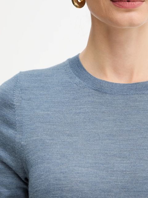 BOSS t-shirt wełniany damski kolor niebieski 50544996