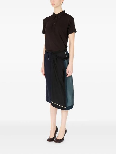Maison Margiela asymmetric midi skirt - Blue