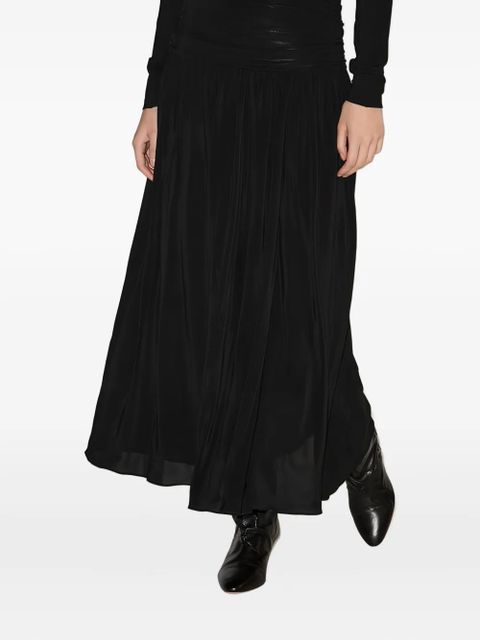 ISABEL MARANT pleated midi skirt - Black