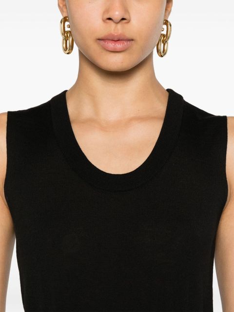 Saint Laurent Cassandre wool tank top - Black