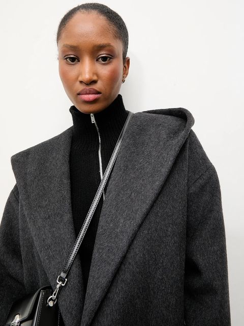 Answear.LAB płaszcz wełniany kolor czarny