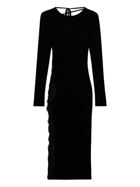 Blumarine lace-insert midi dress - Black - zdjęcie produktu nr 1