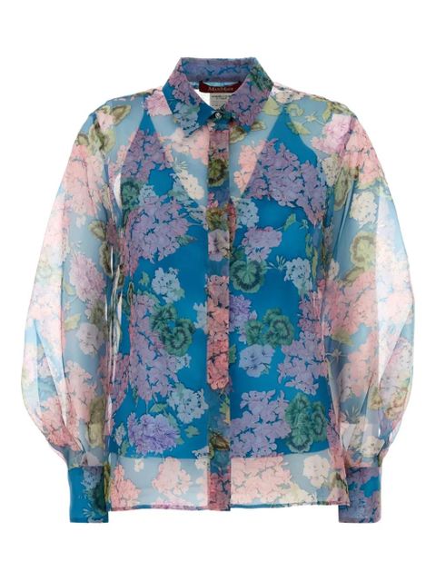 Max Mara printed organza shirt - Blue - zdjęcie produktu nr 1