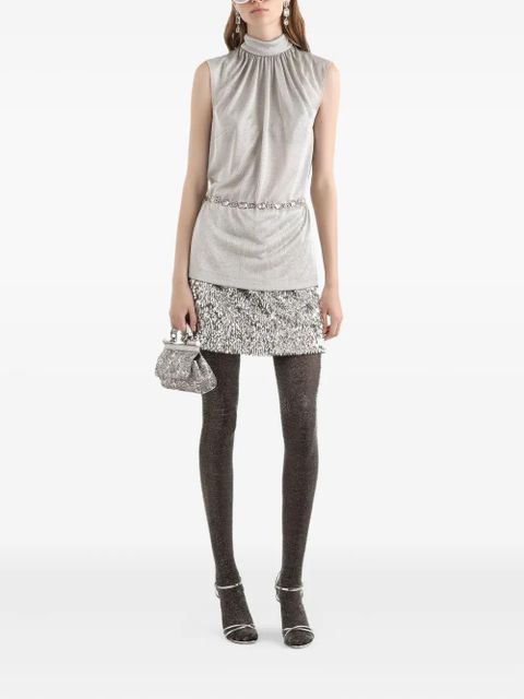 Dolce & Gabbana lamé jersey top - Grey - zdjęcie produktu nr 2