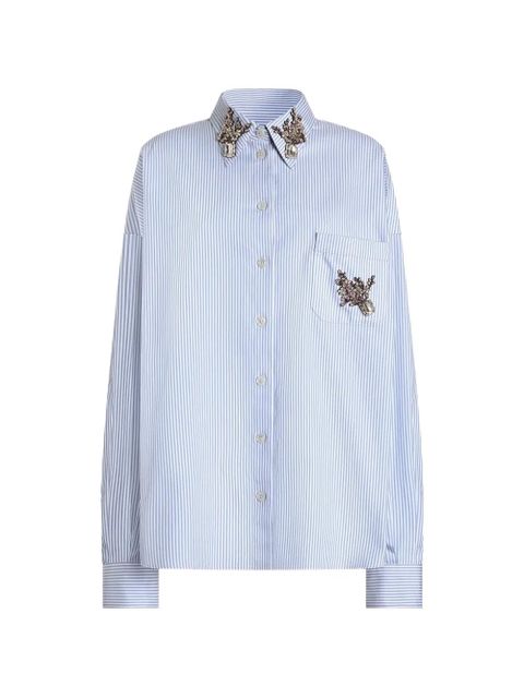 Dolce & Gabbana striped poplin shirt - Blue - zdjęcie produktu nr 1