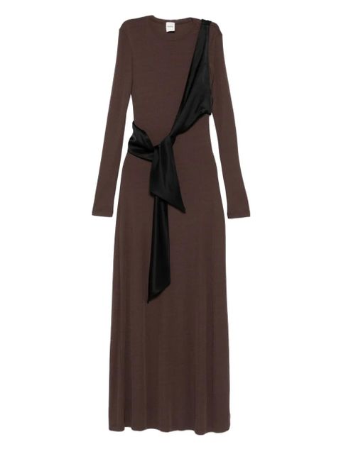 Nanushka draped tie-belt dress - Brown - zdjęcie produktu nr 1