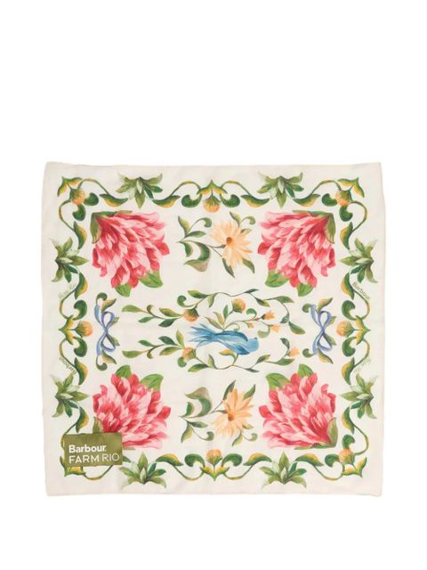 Barbour Barbour FARM Rio Azelia floral-print scarf - Neutrals - zdjęcie produktu nr 1