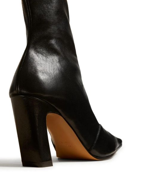 KHAITE The Nevada leather ankle boots - Black