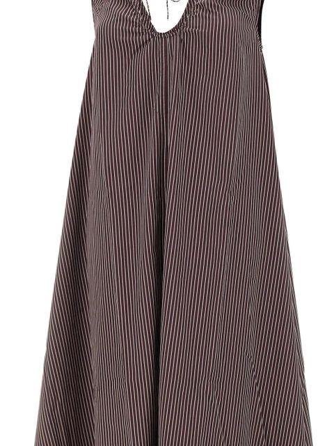 Faithfull the Brand striped open back dress - Brown