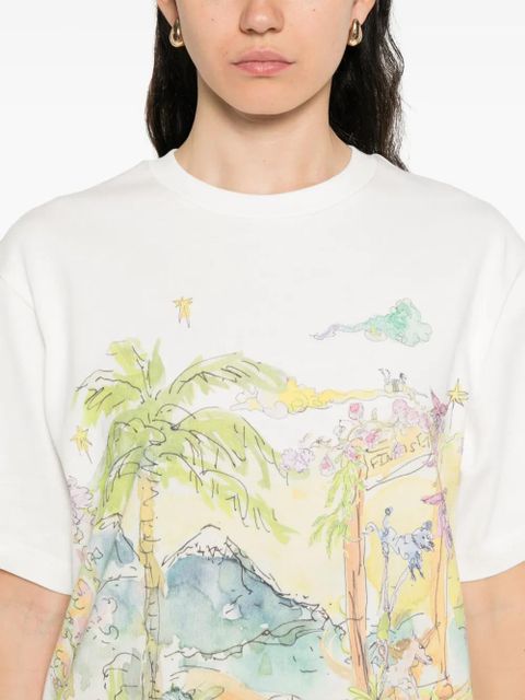 ALEMAIS graphic-print T-shirt - White