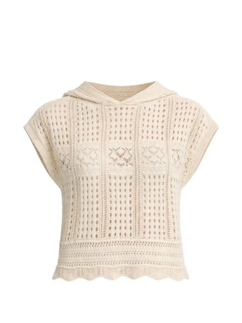TWINSET hooded knitted top - Neutrals - zdjęcie produktu nr 1