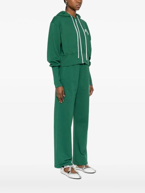 GCDS zip-up logo-print hoodie - Green