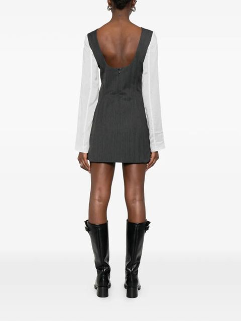 OUR LEGACY Firm pinstripe mini dress - Grey