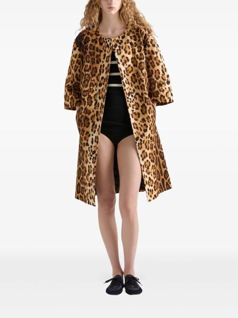 Prada animal-print coat - Brown