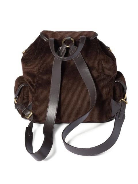 Miu Miu large corduroy backpack - Brown