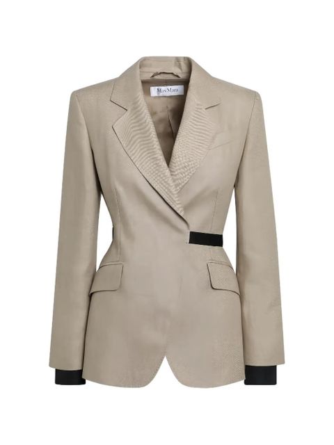Max Mara belted notched-lapel jacket - Neutrals - zdjęcie produktu nr 1