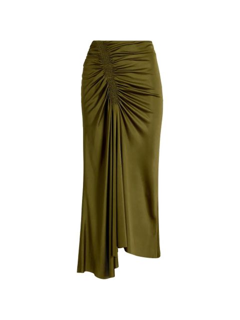 Proenza Schouler Naia ruched midi skirt - Green - zdjęcie produktu nr 1