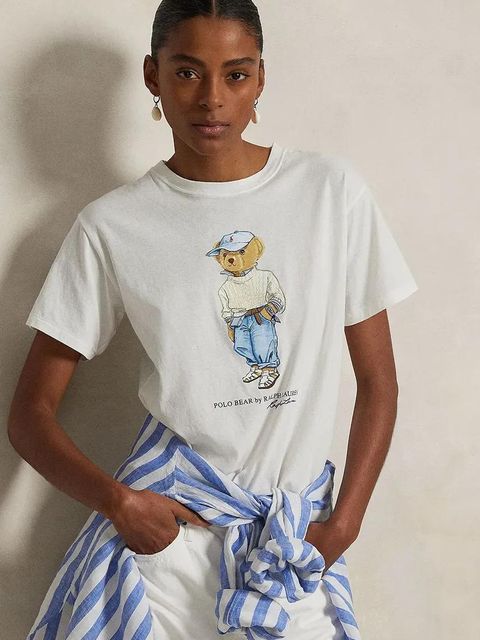 Polo Ralph Lauren t-shirt bawełniany damski kolor biały 211965107