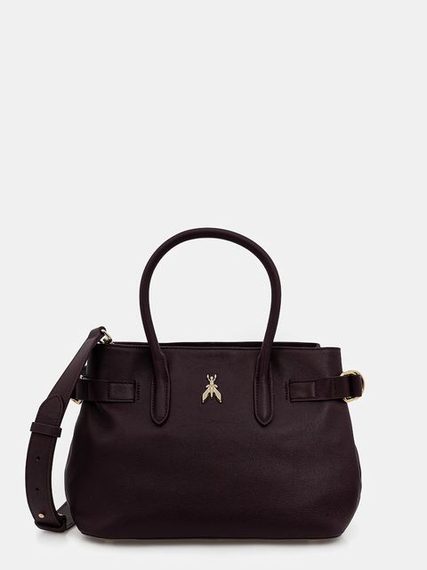 Patrizia Pepe torebka skórzana kolor fioletowy 8B0282 L162 - zdjęcie produktu nr 1