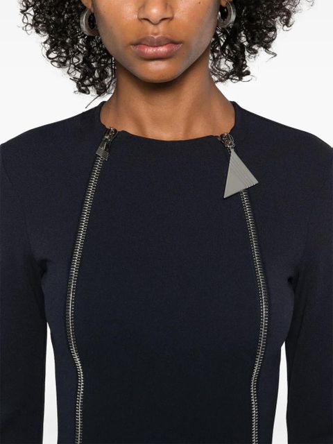 The Attico double-zip mini dress - Blue