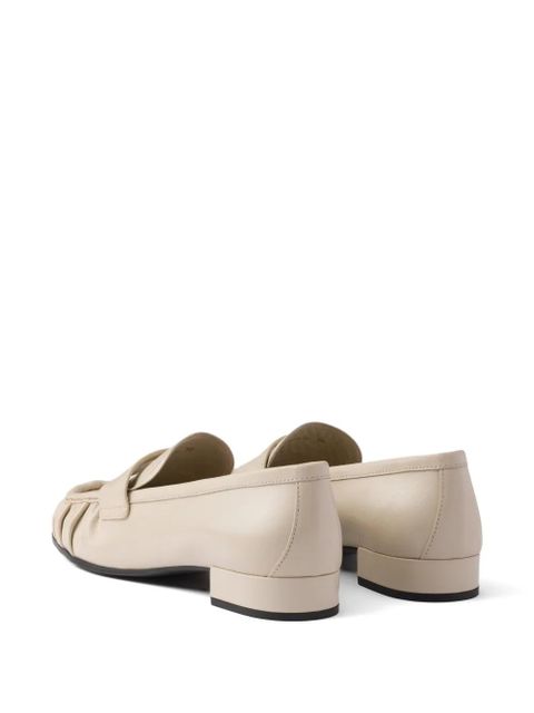 Prada leather loafers - Neutrals