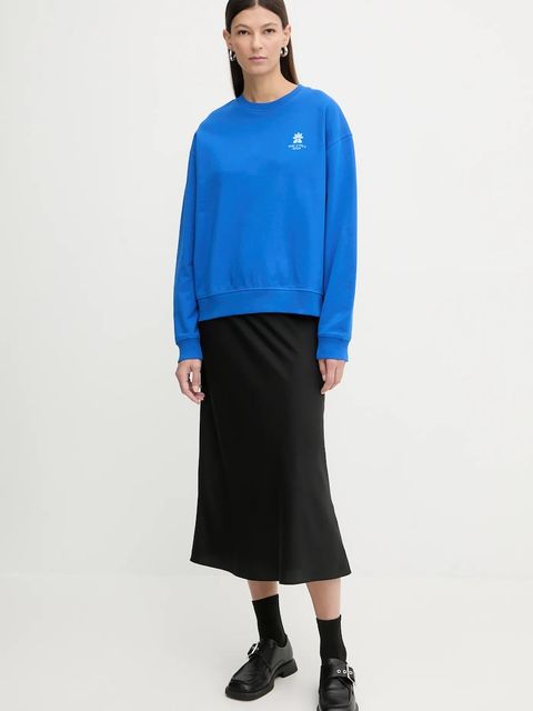 Marc O'Polo bluza bawełniana damska kolor niebieski z nadrukiem 5000009350 - zdjęcie produktu nr 2