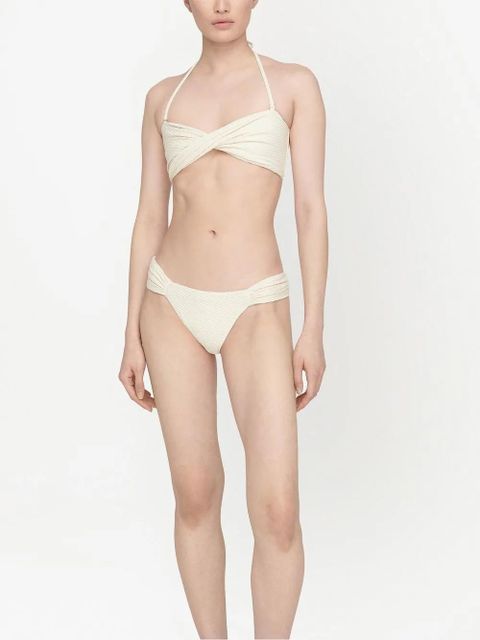 ANINE BING Rosa twist biniki top - Neutrals