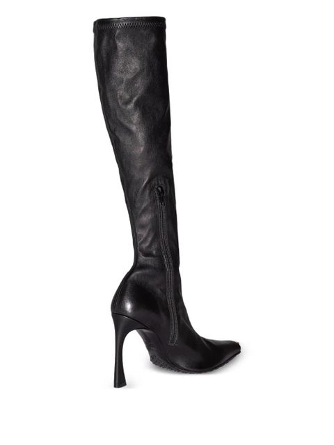 Marine Serre knee high heeled boots - Black